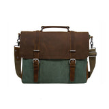 Vintage Leather 14.7" Laptop Messenger Bag Men Satchel Briefcase