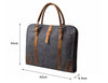 Real Leather Messenger Briefcase